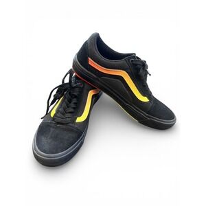 Vans BMX Old Skool Men Size 7 Black Yellow Orange Good PopCush‎ Wafflecup Shoes